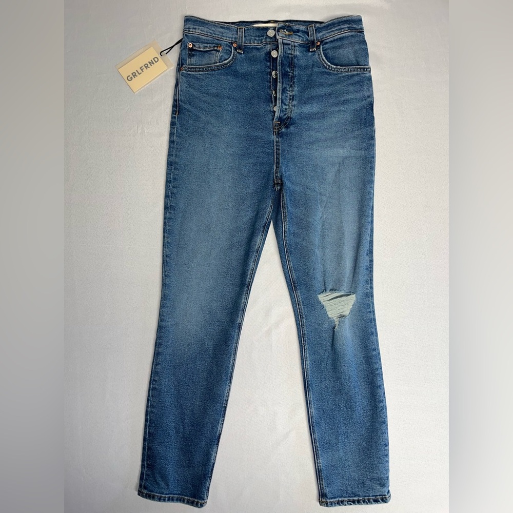 GRLFRND NWT The Piper Super High Rise Stretch Slim Crop
